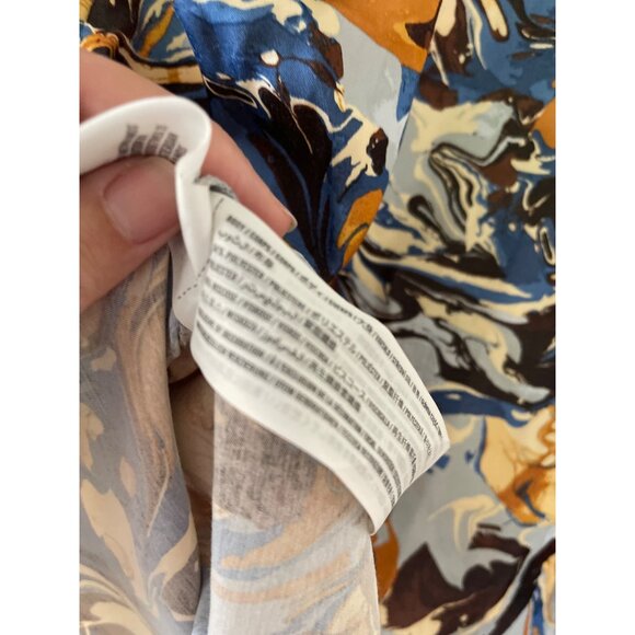 Abercrombie & Fitch Women's Long-Sleeve Satin ABSTRACT PRINT SIZE XS NWOT - Picture 4 of 5